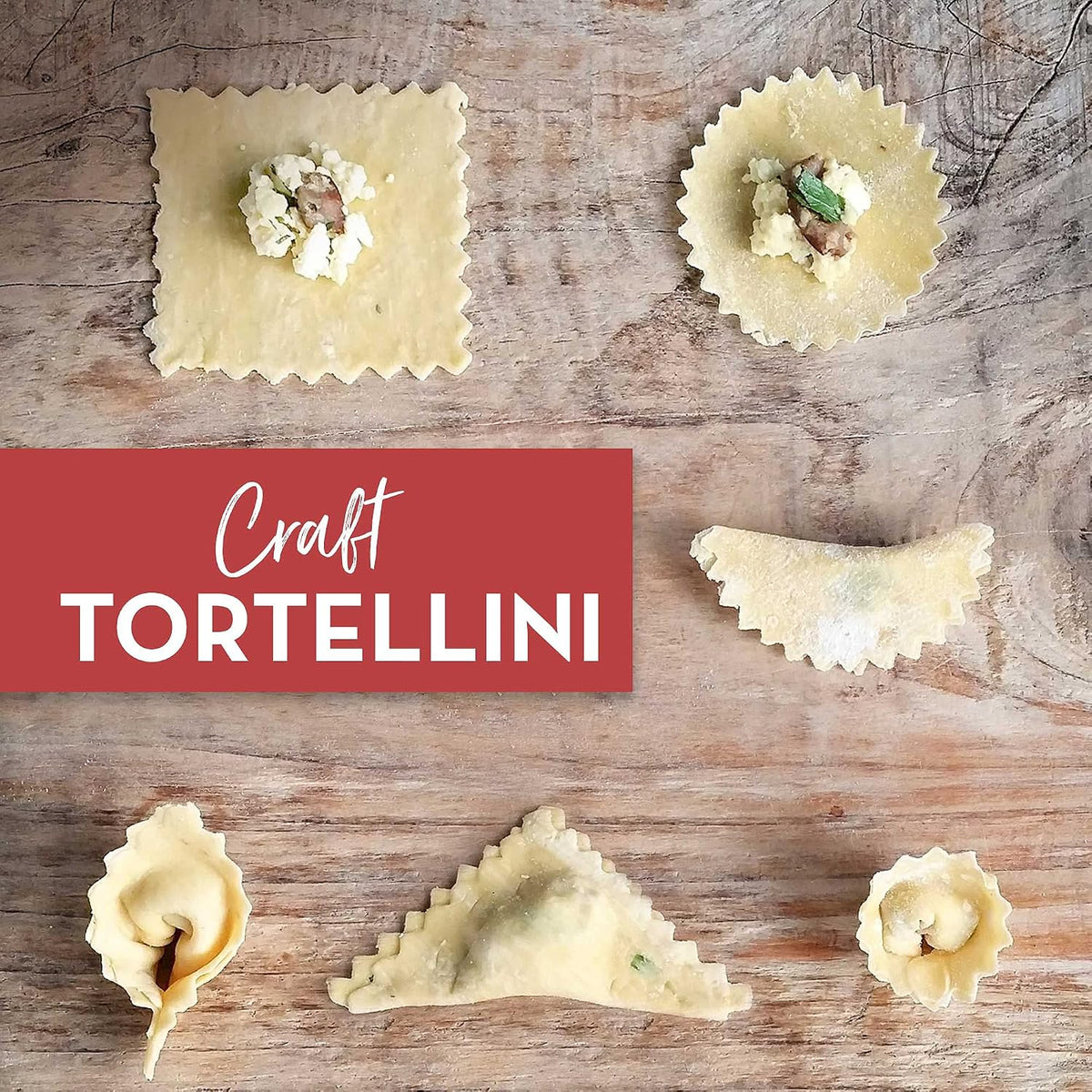 Easy Ravioli Maker Cutter Kit | 3 Ravioli Mold Pasta Gift Set + Cookbook | Ravioli Press Guide to Making Ravioli and Stamp Stuffed Pastas like Tortellini + Recipes for Classic Fillings and Sauces