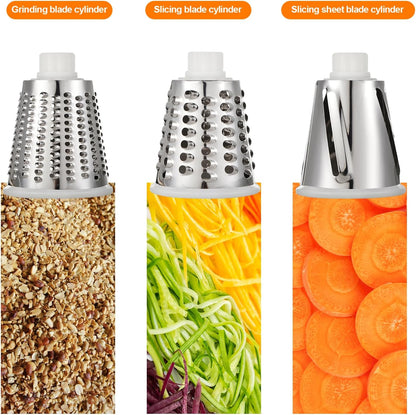 Rotary Cheese Grater Manual Hand Crank 3-in-1 Vegetable Shredde