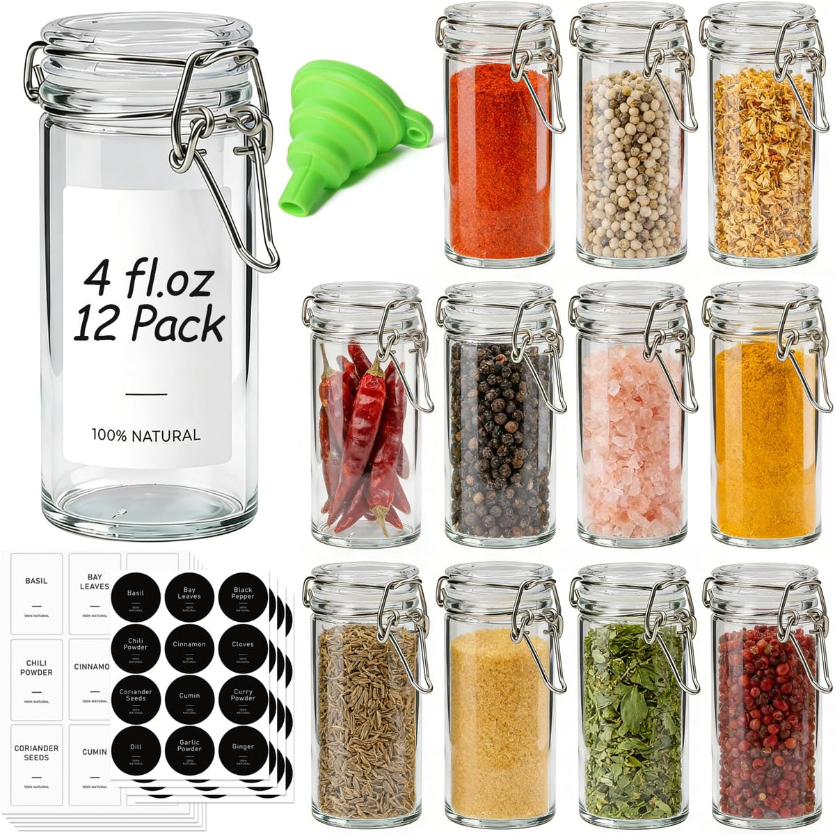 ComSaf Glass Pantry Jars with Airtight Lids 0.7 Gallon 2 Pack Wide Mouth | Flour sugar rice, Sourdough pickling, Pantry organization, Scoop included, Baking supplies, Bulk food storage, Large capacity