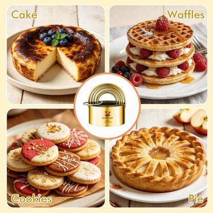 Round Cookie Cutters (2, 3, 3.5, 4, 5, 6 Inch) Biscuit Cutter Set