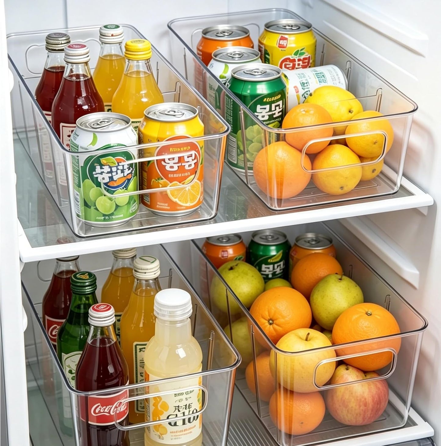 SPACELEAD 10 Pack Ultimate Clear Organizer Bins with Removable Dividers | The complete house organization solution for large families.Categorize everything from laundry supplies to pantry bulk items.