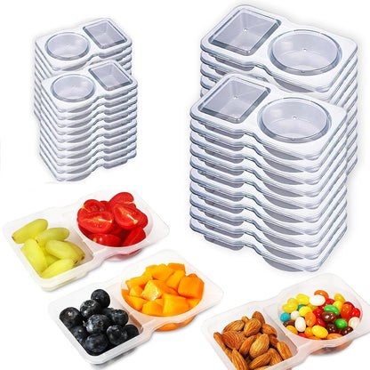 10 packs of leak proof reusable containers with lids, dipping sauces, tomato juice, and snacks - perfect for children, families, travel, and meal preparation | BPA free, dishwasher washable