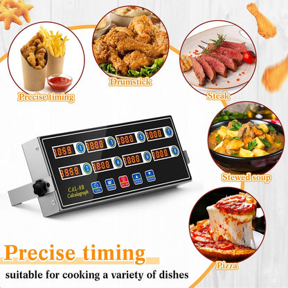 Relaxweex Commercial Digital Kitchen Timer for Cooking, 8 Channel