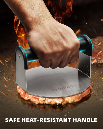 Bulado 6" Burger Press, Stainless Steel Round Burger Smasher for Griddle