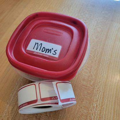 Dissolvable Food Labels for Food Containers - 250qty Made in USA - 1x2 Inches - Wash-Off Labels for Meal Prep, Pantry, Freezer and Mason Jars – No Scrubbing, No Residue - Teal