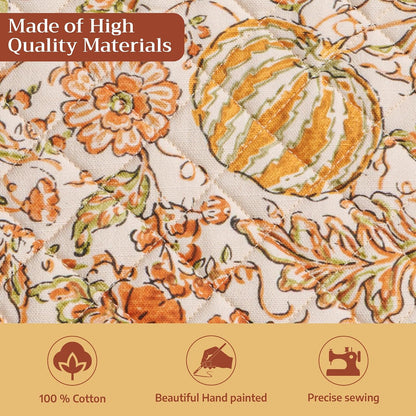 Maison d' Hermine 100% Cotton Oven Mitt & Pot Holder Set (7.5"x13" & 8"x8") - Colors C