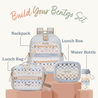 Bentgo Kids Lunch Bag - Durable, Double-Insulated Lunch Bag for Kids 3+; Holds Lunch Box, Water Bottle, & Snacks; Easy-Clean Water-Resistant Fabric & Multiple Zippered Pockets (Mermaid)