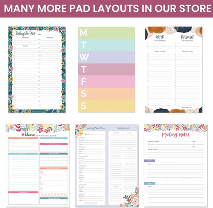 bloom daily planners Magnetic Grocery Shopping List To-Do Pad - Weekly Planning Food Organizer / Tear-Off Notepad Hanging Checklist for Fridge - 6” x 9”