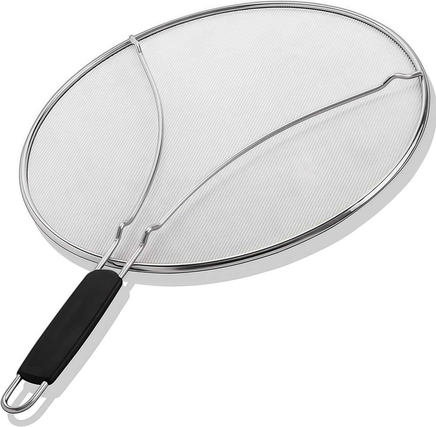 grease splatter guard,Kitchen Supply,Splatter Guard for Frying Pan & Food Strainer and Universal Cookware,stainless steel kitchenware,splash guard for Cooking with Comfort Grip Handles (1pcs-13 in)