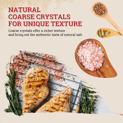 52USA Himalayan Pink Salt, Coarse Grain 1 lb, Salt for Grinder Refill