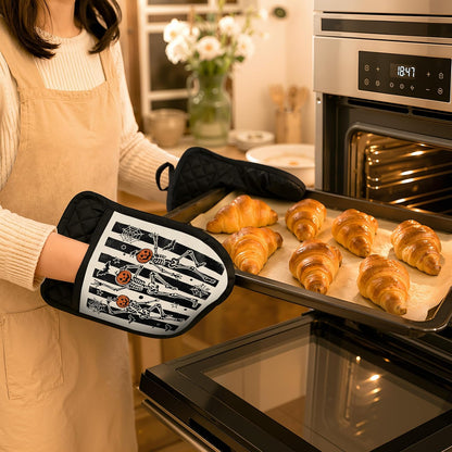 Gothic Cooking Skeleton Chef Pot Holders Heat Resistant