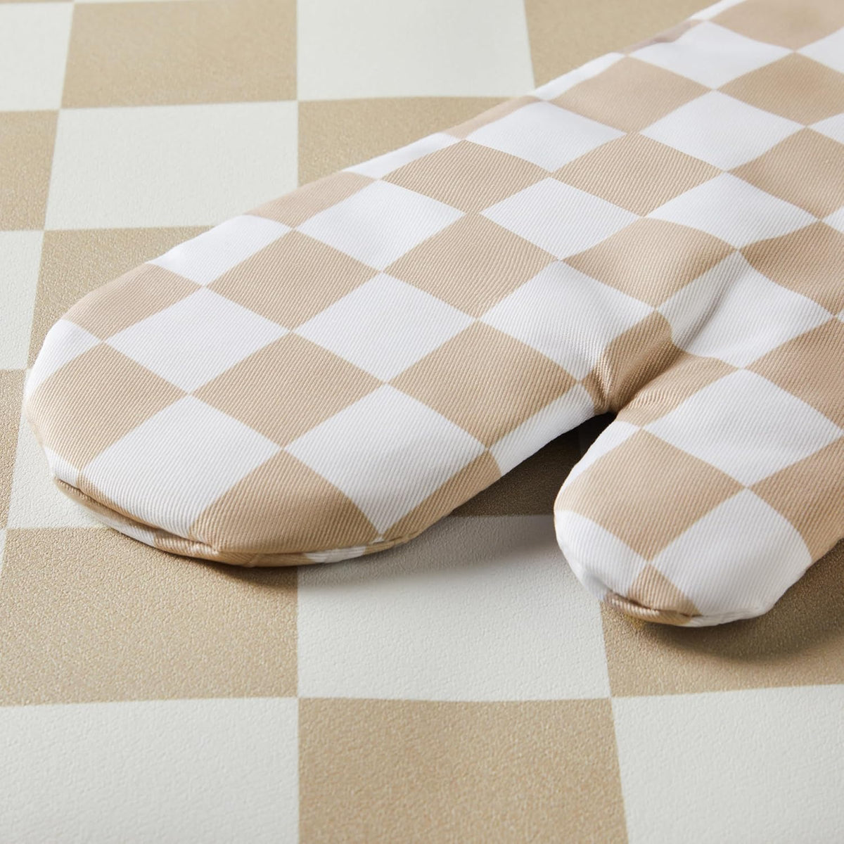 Ohocut Navy Blue Checkered Oven Mitts Heat Resistant, Vintage Retro Checkerboard Cute Oven Mitts, Non-Slip Silicone Kitchen Oven Gloves, 2-Pack Set, 7''x13''