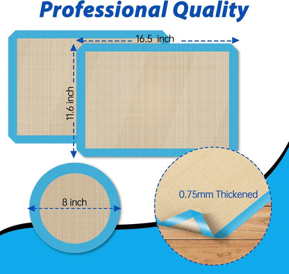UBeesize Oversize Silicone Baking Mat, 23.6x31.5 Inch Non Stick Pastry Mat with Measurements, XXL Large Nonslip Counter Mat, Fondant/Pie Crust Mat for Making Cookies Macarons Bread Baking Supplies