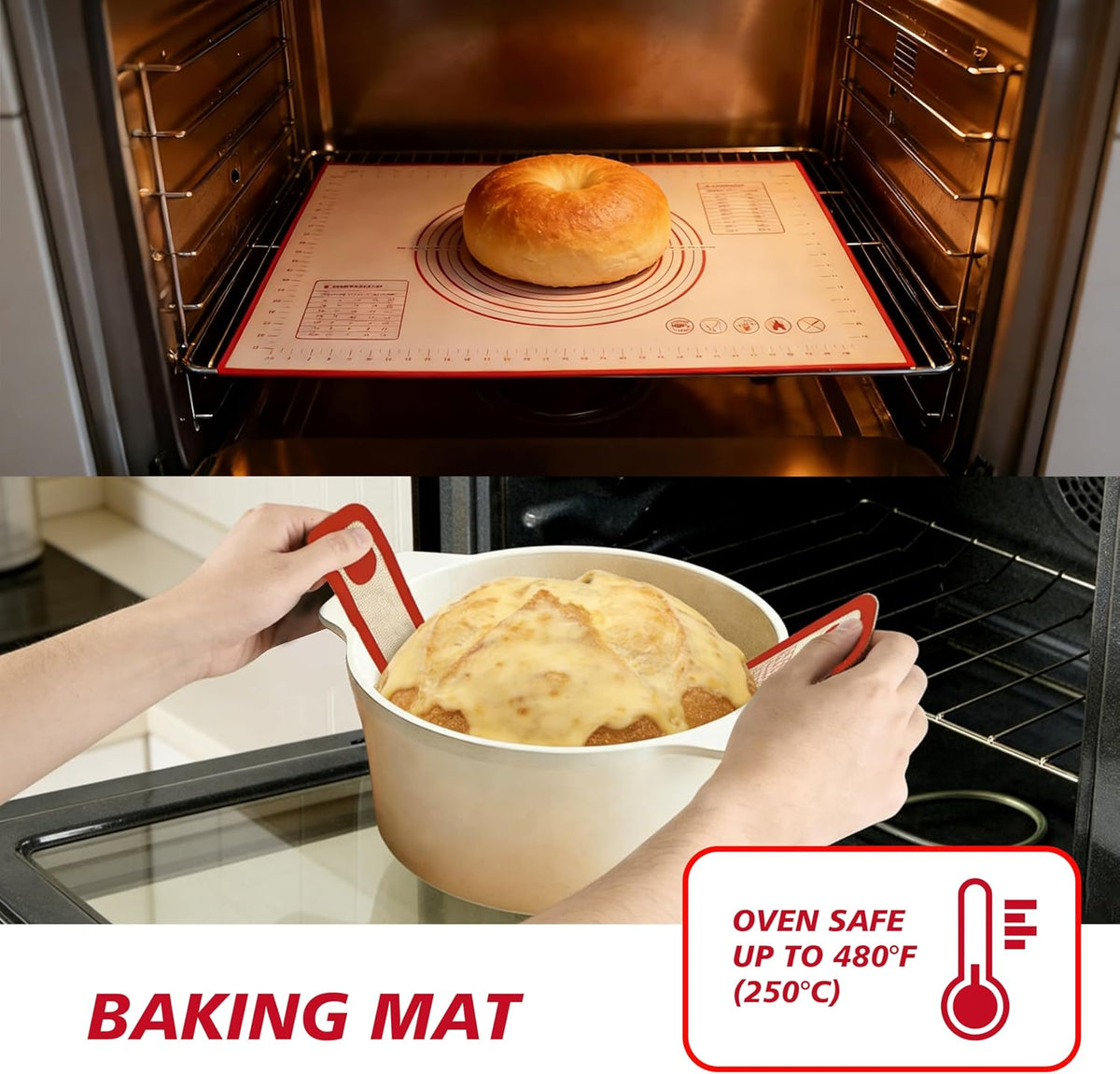 Bread Sling Set, Silicone Bread Sling with Pastry Mat, 3PCS