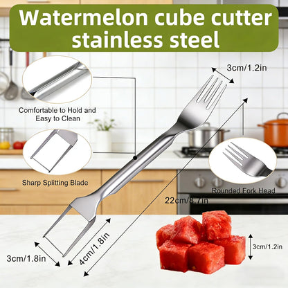 Watermelon Slicer Cutter,Fruit Cutter with Fork(2PCS)