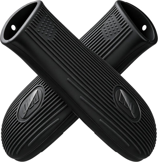 Cbiumpro 2-Pack Cast Iron Handle Cover, Silicone Heat Resistant Hot Cast Iron Skillet Pan Handle Covers Holder Sleeve