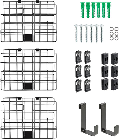 IRIS USA Wire Basket for Pantry Organizers and Storage, 2 Pack, Potato and Onion Storage, Easy Assembly, Stackable Storage Bins, Kitchen Cabinet Bathroom Shelf Organizers for Veggie, Fruit, Snack