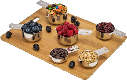 Hudson Essentials Stainless Steel Measuring Cups Set (6 Piece Set)
