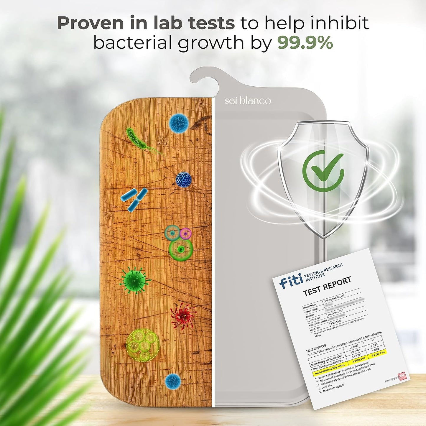 Premium Korean TPU Cutting Board Set of 2 - Non Scratch 13.8" x 9.8" Silicone Like Flexible Cutting Board for Meat - 5mm Thick and Durable - Dishwasher Safe - Non Slip Surface - Sleek Hanging Design