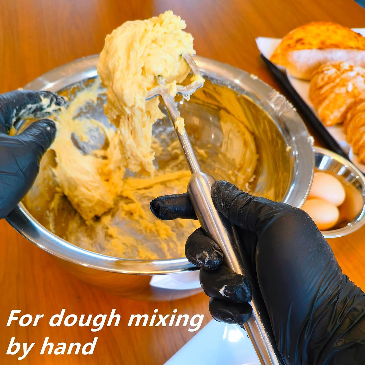 Seamless Danish Dough Whisk Baking Tools 304 Stainless Steel 12 Inches
