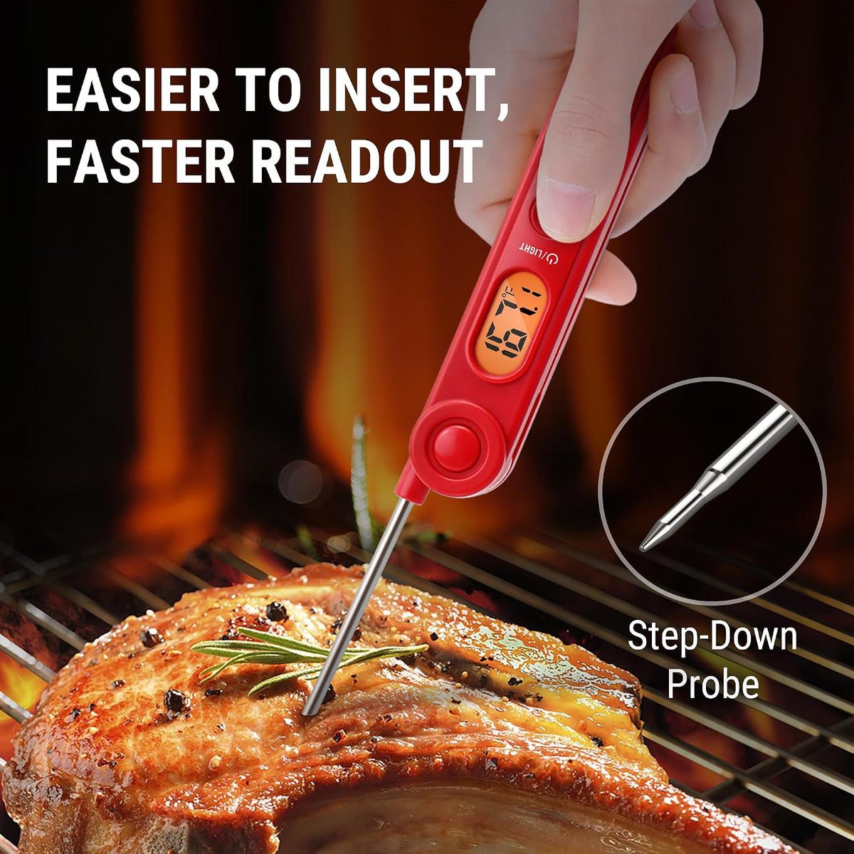 TempPro TempSwift 1 Sec Digital Meat Thermometer for Cooking