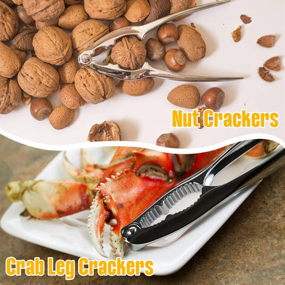 12 Pcs Crab Crackers and Tools Set Heavy Duty Seafood Tools Set Crab Leg Crackers Lobster Nut Crackers Opener Home Kitchen Parties Tools for Crableg and Lobster Lovers Gift