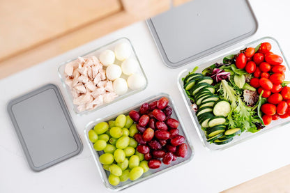 DURA LIVING 4-Piece Glass Food Storage Container (2 Containers + 2 Lids) | 6.55-Cup Rectangular, Leakproof | Microwave, Freezer, Oven & Dishwasher Safe | Ideal for Meal Prep & Pantry Organization