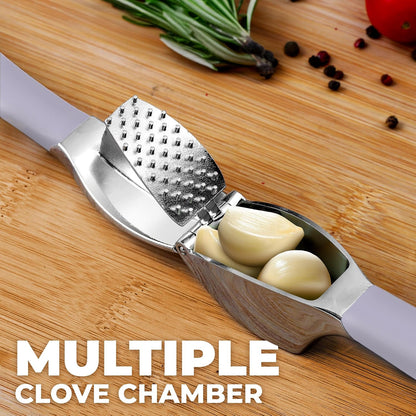 Zulay Kitchen Metal Comfort Grip Garlic Press
