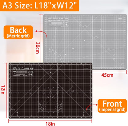 Self Healing Cutting Mat A3 12"x 18" Double Sided Pink Mat
