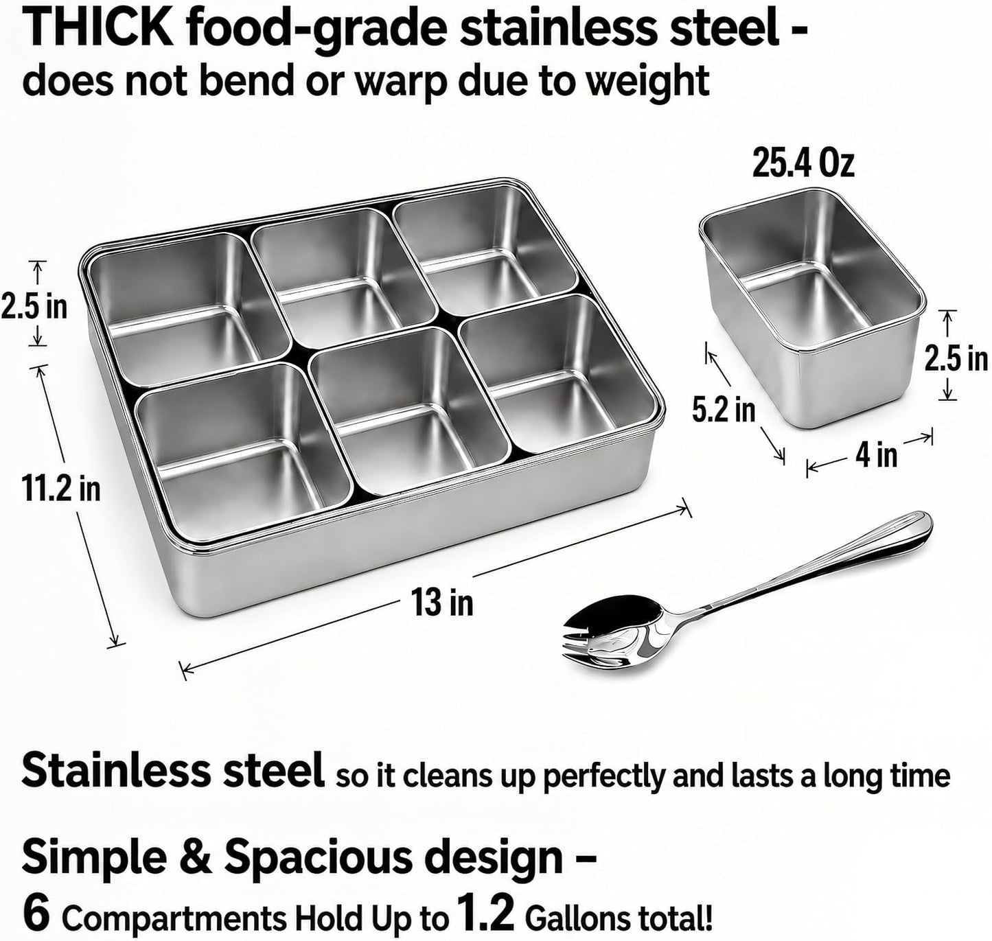 Stainless Steel Yakumi Pan, Yakumi Pans, Yakumi Mise En Place, Mise En Place Containers, Japanese Food Container, Condiment Containers, Multi Compartment Food Containers (8 Compartment)
