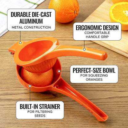 Zulay Kitchen Metal Orange Squeezer