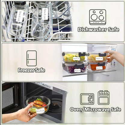 Lrogoe 1000 Pcs Blank Removable Freezer Labels Water Oil Resistant for Food Containers Jars Pantry Organization (Each Measures 1” x 2”)