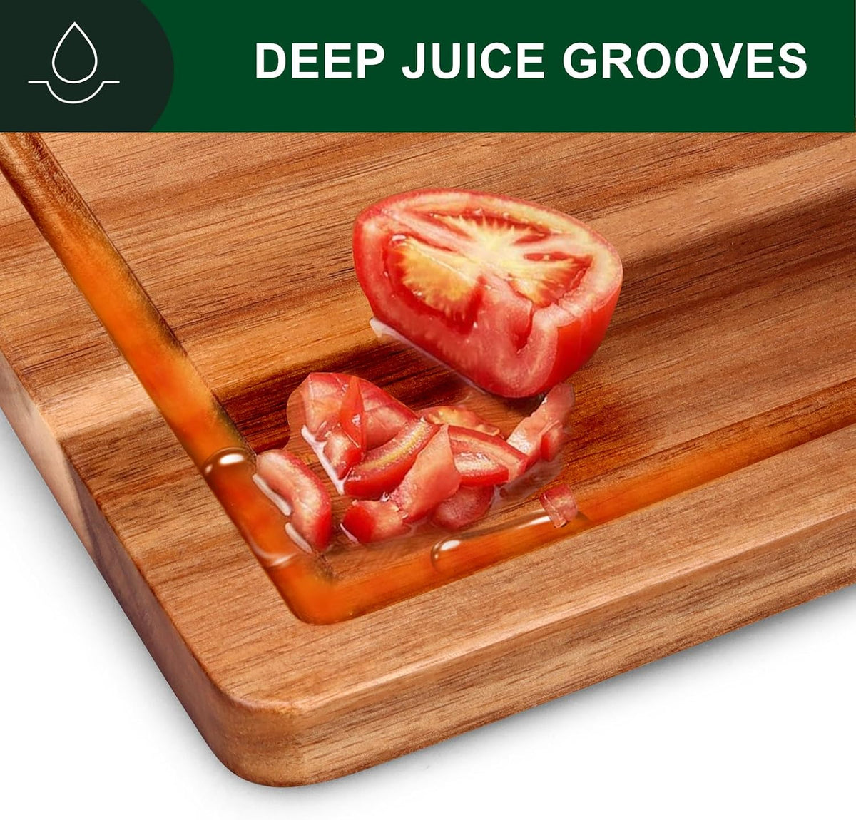 Acacia Wood Cutting Boards for Kitchen Wooden Chopping Board with Handle