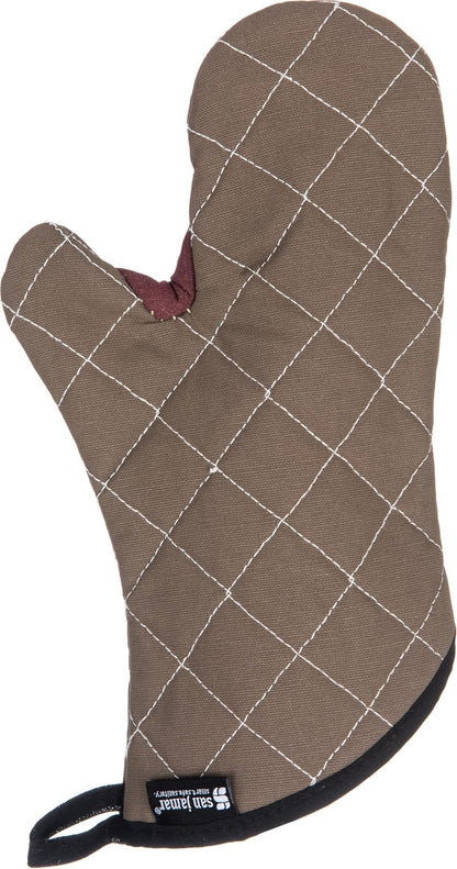 Oven Mitts, San Jamar BestGuard, Professional Grade, 15", Pair, Black