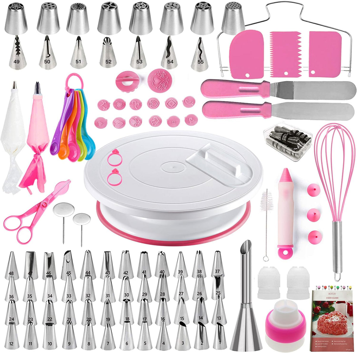Boyun 138 Cake Decorating Kit, Baking Supplies Tools for Beginners & Pros