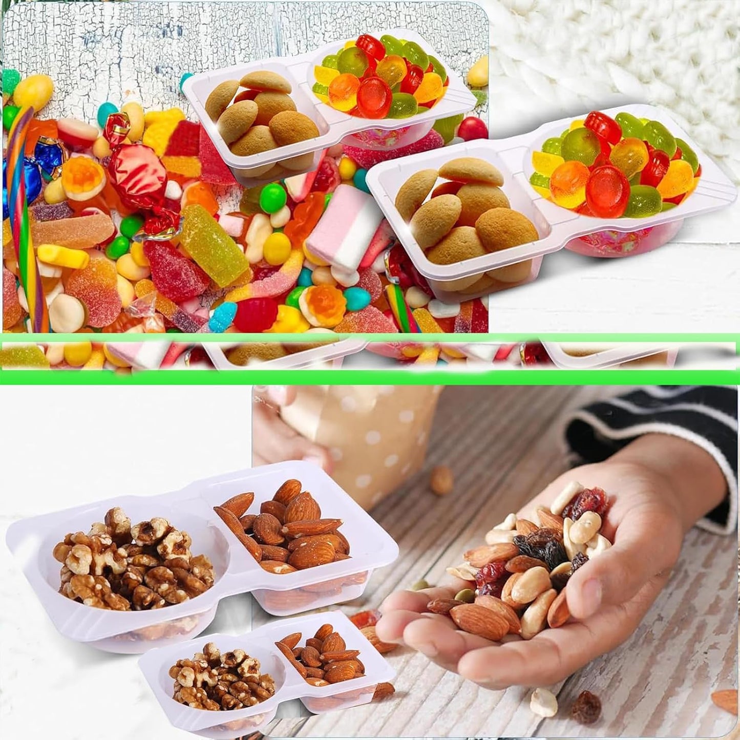 10 packs of leak proof reusable containers with lids, dipping sauces, tomato juice, and snacks - perfect for children, families, travel, and meal preparation | BPA free, dishwasher washable
