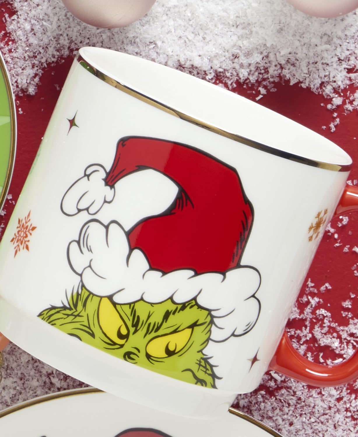 Lenox 898096 Merry Grinchmas Chip & Dip Bowl, Christmas Dishes, Festive Holiday Serveware