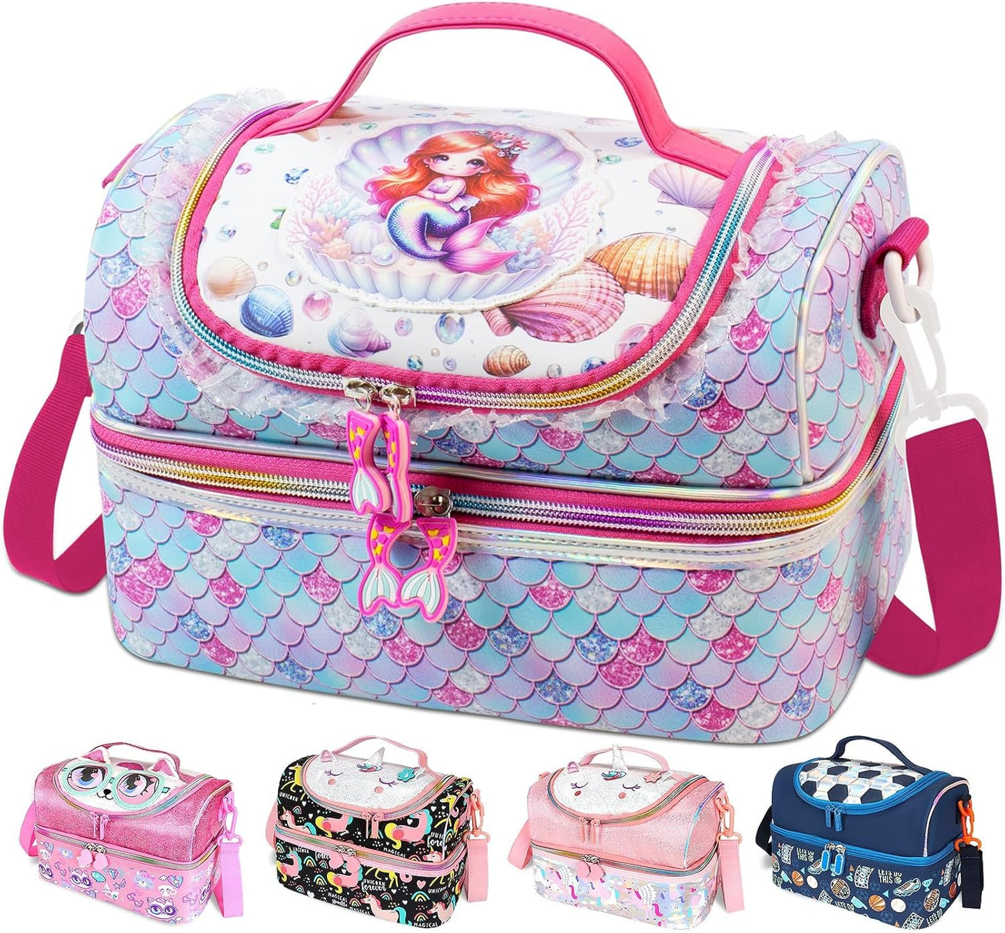 RLGPBON Lunch Bag Kids,Boys Lunch Box,Space Lunch Bag Toddler Teen Boys,School Daycare Cute Travel bags