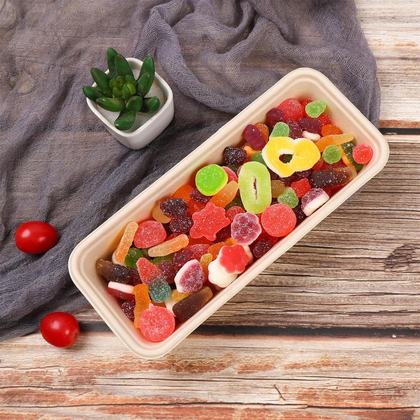 16oz disposable 3 compartments Sugarcane Fibers bowls with lid take away food containers Meal Prep Bowls 25 Pack