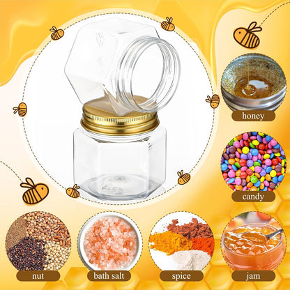 Funnymoom 2.5 oz Mini Honey Jars with Wooden Dippers, Classic
