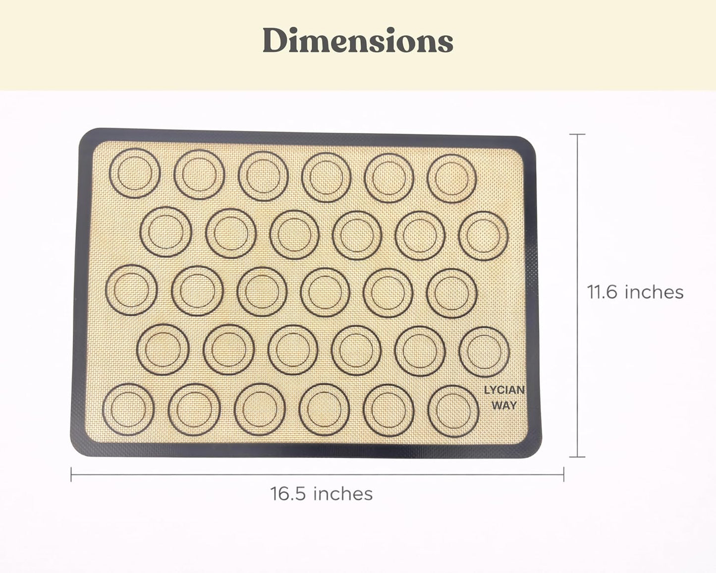 Silicone Pastry Mat with Measurements, 28 x 20 Inch Extra Thick Non-Slip Nonstick XL Baking Mat for Dough Rolling, Kneading, Fondant and Pie, Red