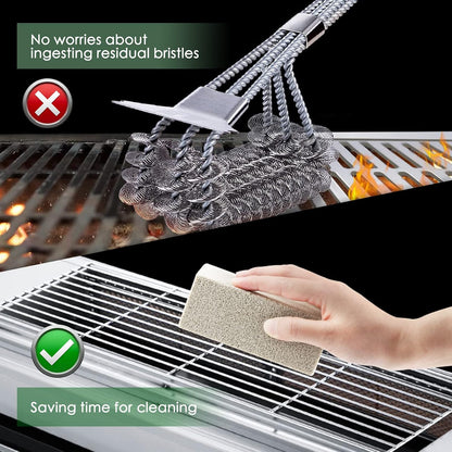 Blackstone Griddle Cleaning kit 16 Pcs, Heavy Duty Grill Cleaning Stone Bricks with Handle,Griddle Scrubber Scouring Pads with Handle and 6" Grill Scraper,Griddle Cleaner Brush Set for Flat Top