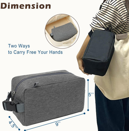 FlowFly Small Insulated Lunch box Portable Soft Bag Mini Cooler Thermal Meal Tote Kit with Handle for Work & School, Black