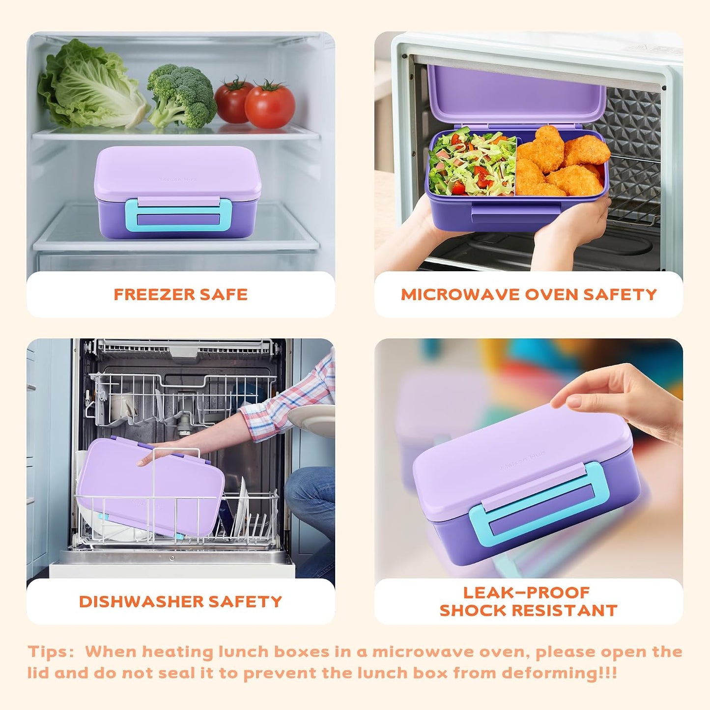 JXXM Bento Lunch Box for Kids With 8oz Thermo, Leakproof Bento Box with with 2 Compartments, Insulated Bottle, Lunch Bag, BPA Free Dishwasher Safe for School Girls Boys (Pink)