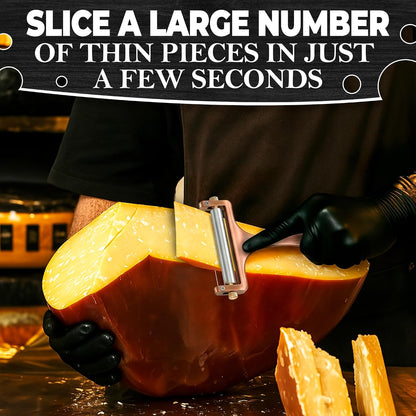 Handheld Wire Cheese Slicer with 2 Extra Wires, Thickness Adjuster