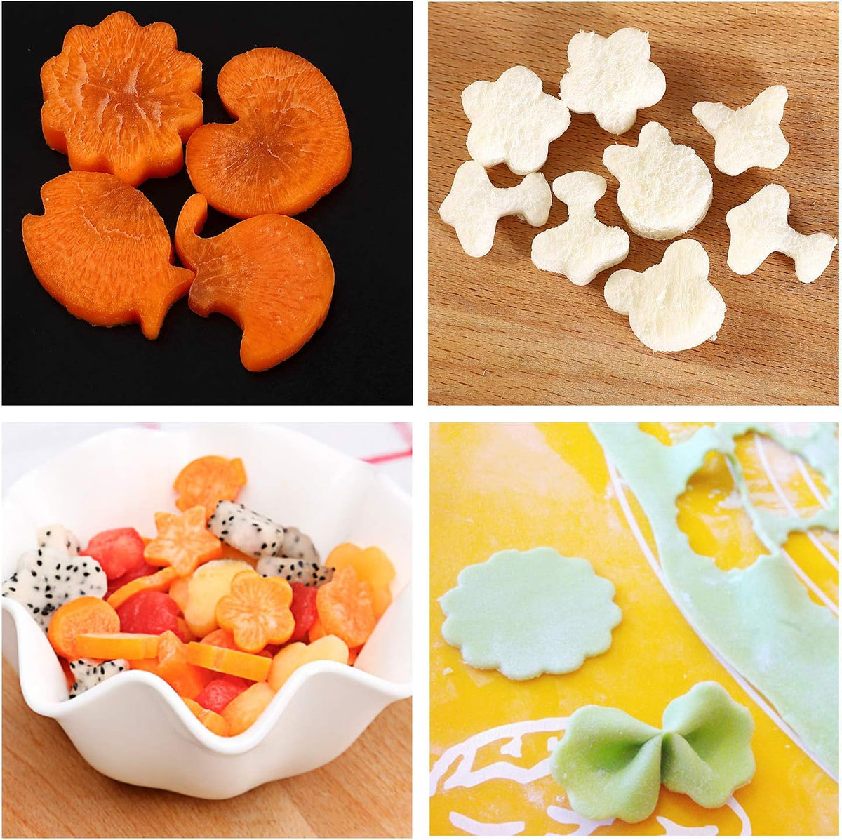 laxizar 18 pcs Cookie Cutters Fruit Cutter Vegetable Cookie Stamps Mold