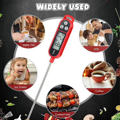 Copkim Food Thermometer Instant Read Probe BBQ,Red