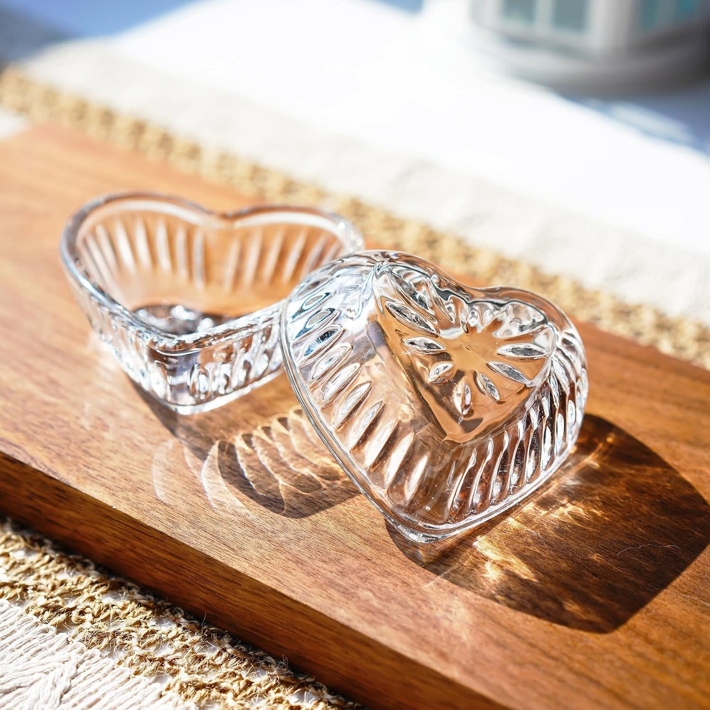 kanpura Mini Glass Bowls, Square Prep Bowl, Dishwasher Safe, Pinch Bowls for Dipping Spices Sauce, Stackable, 1.8 oz, Set of 6, (Clear)