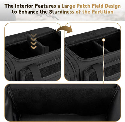 Tactical Pistol Range Bag, Gun Range Bag for Handguns, Shooting Duffle Range Pistol Bag with 6X Magazine Slots, Extra Pockets for Ammo and Essentials