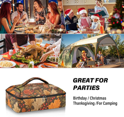Casserole Carriers for Hot or Cold Food Reusable Casserole Dish Carrier Insulated Thermal Large Capacity Durable Perfect for Party Camping Family Gatherings Yellow Fish - Colors A